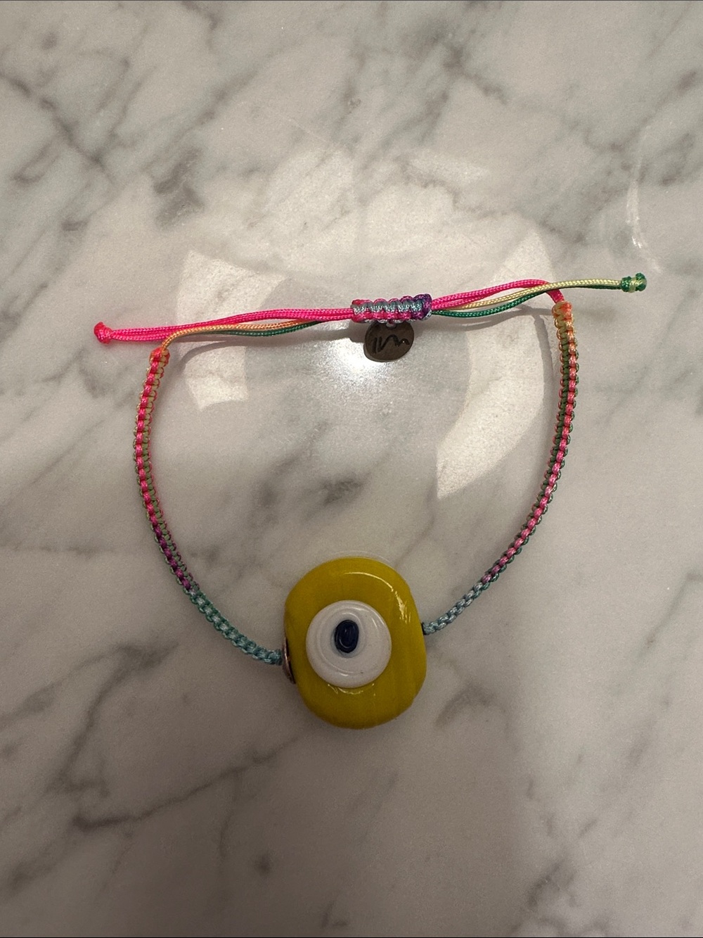 Maison Irem Yellow Evil Eye Macrame Bracelet